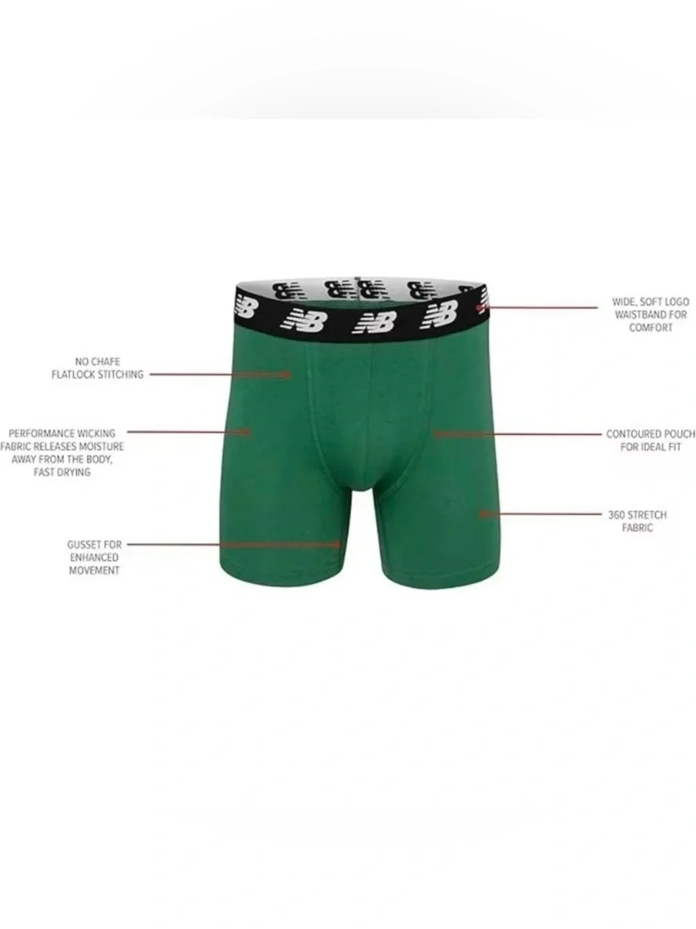 New Balance mens Cotton Performance Boxer Briefs 3-pack Boxer‎ Briefs S